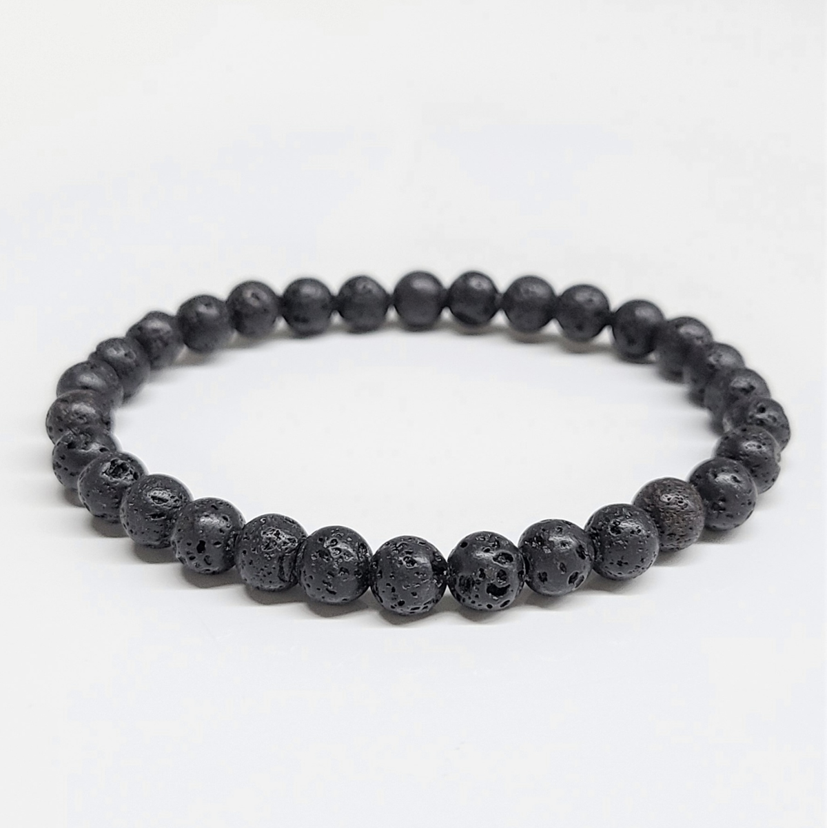 Lava Round Bead Bracelet - Steadfast Courage