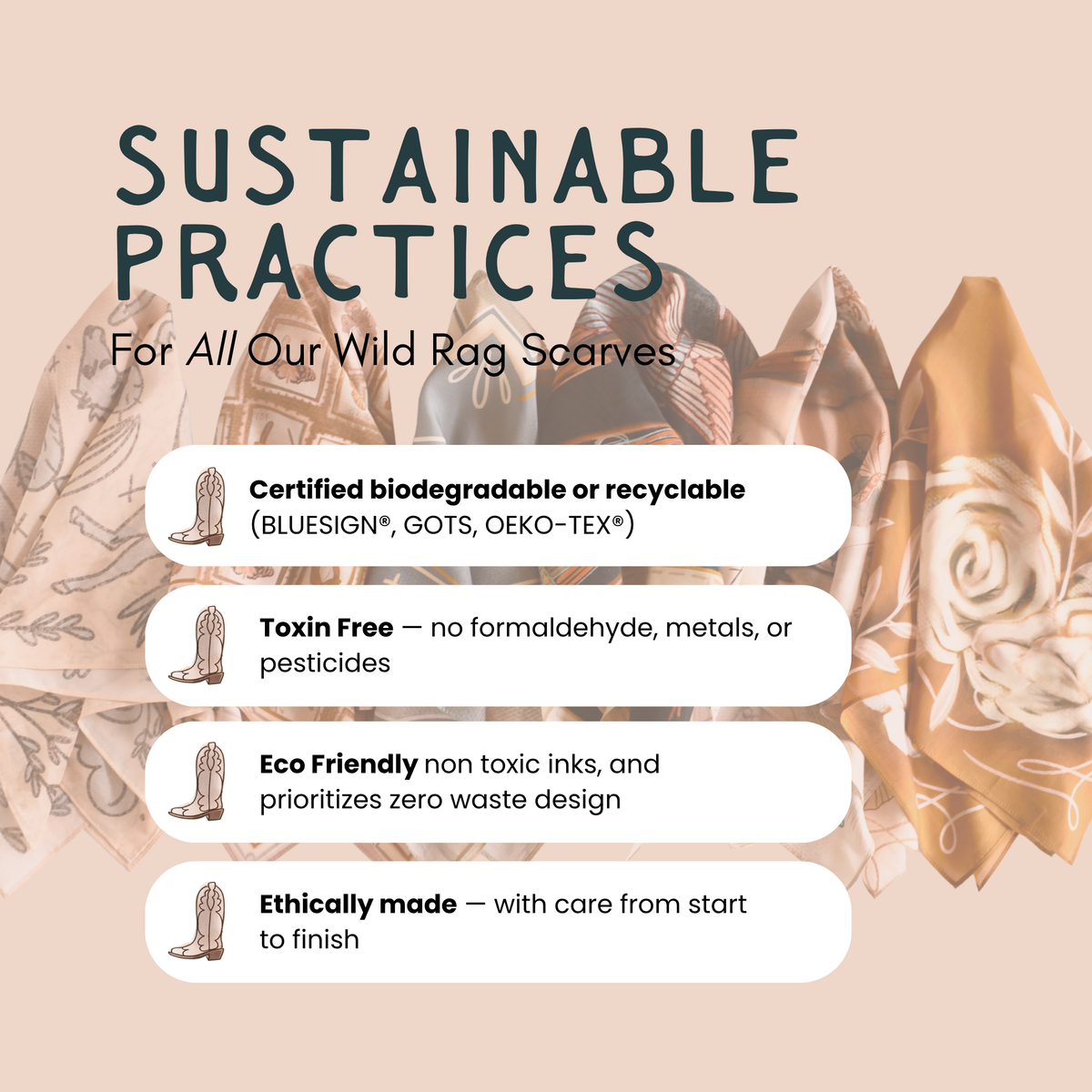 Frontier Bound Patchwork in Rust Western Silk Wild Rag Scarf