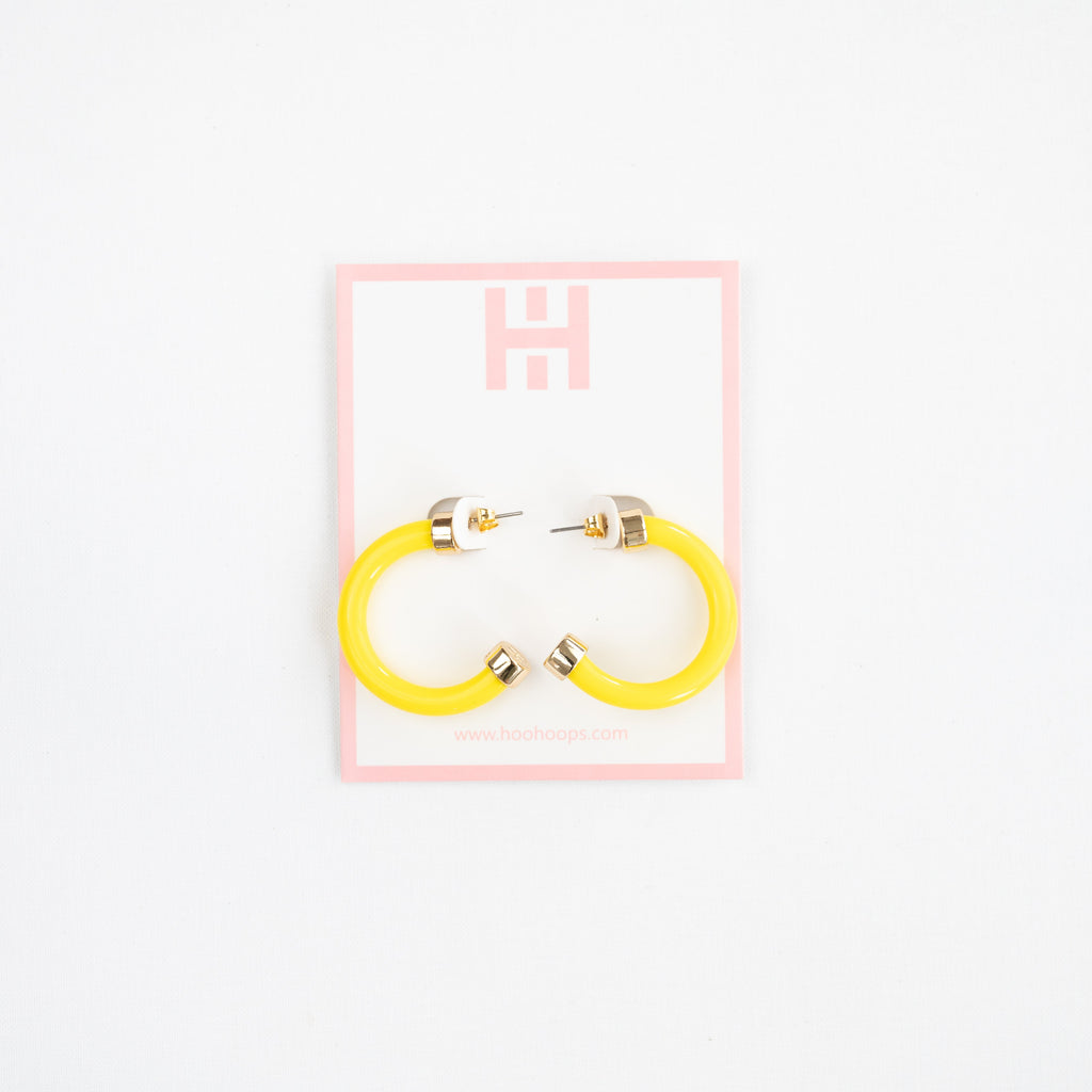 Yellow Hoop Earrings